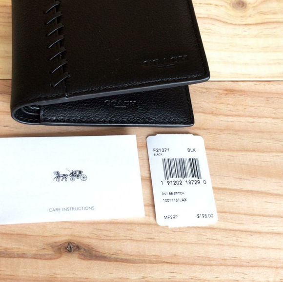 COACH 3-IN-1 WALLET WITH BASEBALL STITCH - Picture 5 of 5